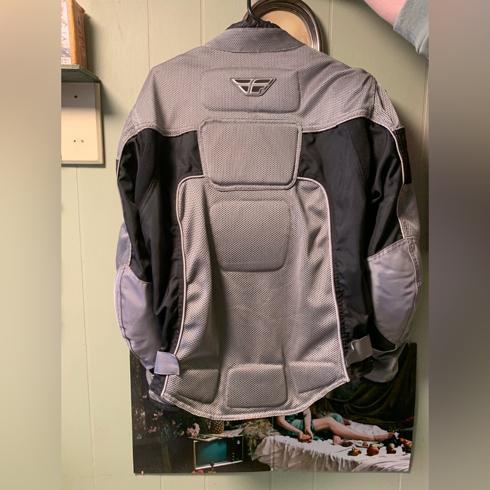 Fly Racing Motorcycle Riding Jacket in Silver, Street Coolpro II Mesh Jacket - Picture 3 of 16